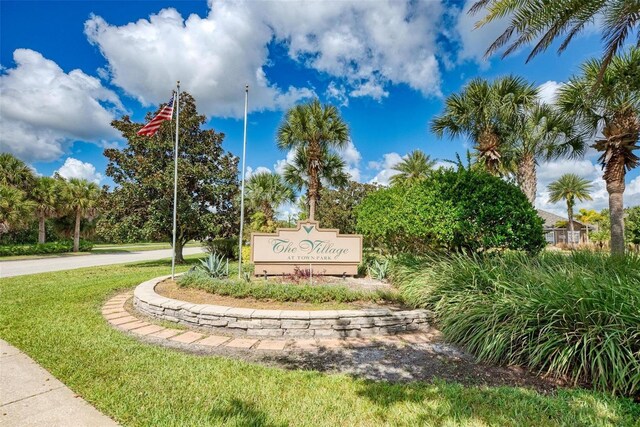 view of community sign