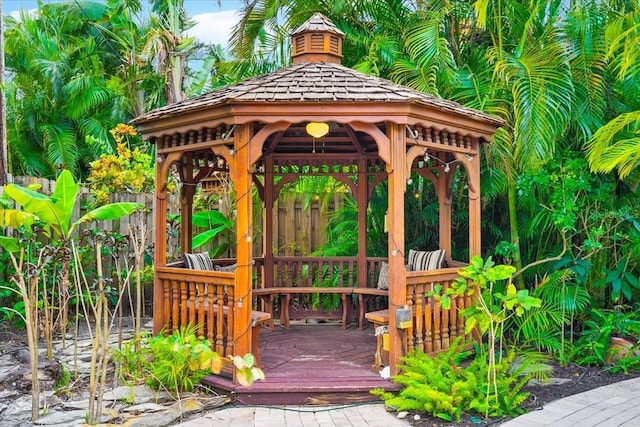 surrounding community with a gazebo