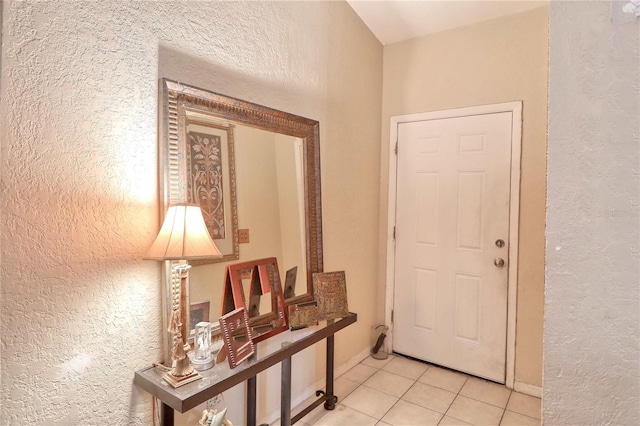 view of tiled entrance foyer