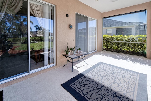 view of sunroom / solarium