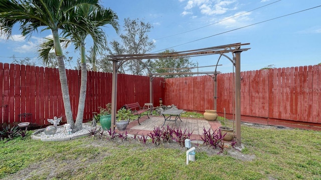 view of yard featuring a patio