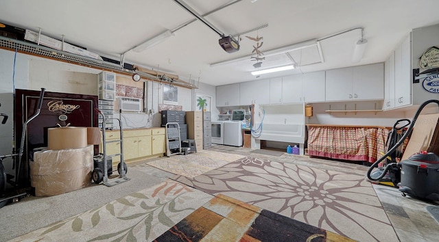 basement featuring washer / clothes dryer