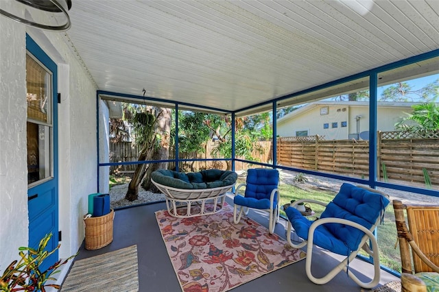 sunroom with a wealth of natural light