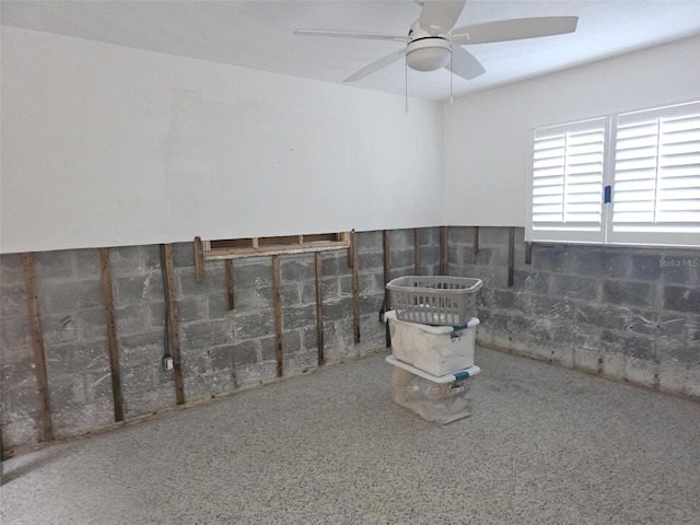 bathroom featuring ceiling fan