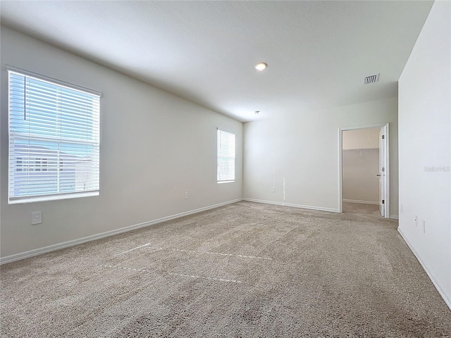 carpeted empty room with a wealth of natural light