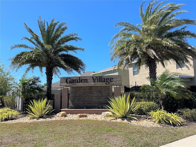 view of community sign