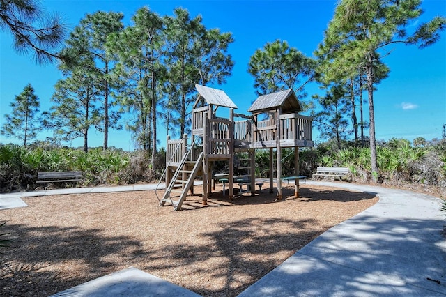 view of jungle gym