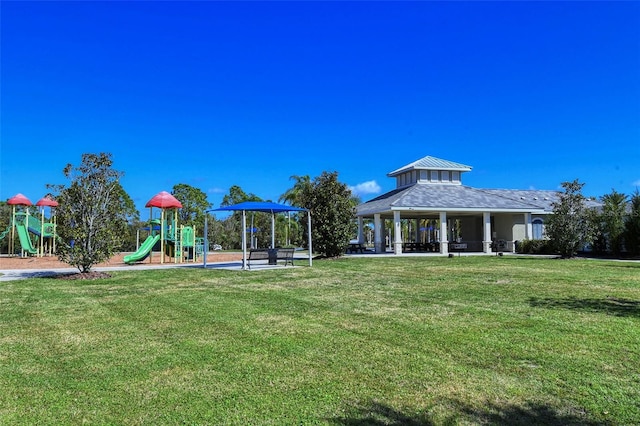 1330 Still River Dr, Venice, FL 34293 - communal playground with a gazebo and a yard