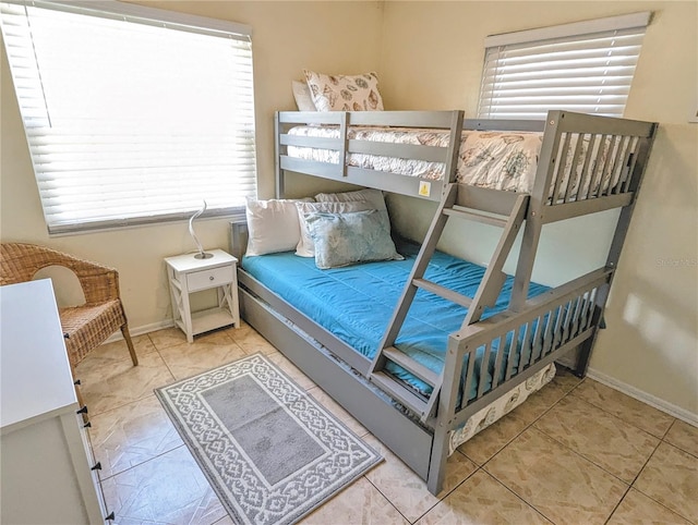 view of tiled bedroom