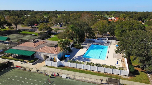 birds eye view of property