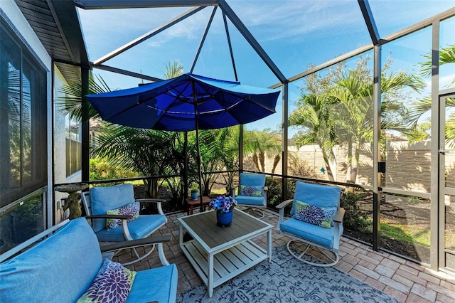 sunroom / solarium featuring plenty of natural light