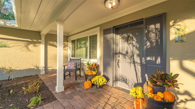 property entrance with a porch