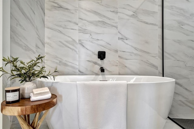 bathroom with a bathing tub