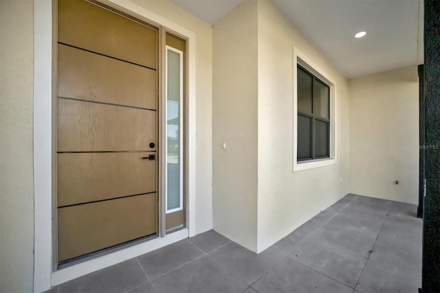 view of doorway to property