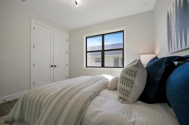 bedroom featuring a closet