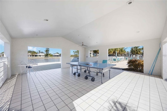 view of patio / terrace featuring ceiling fan