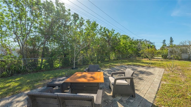 view of patio / terrace with a fenced backyard