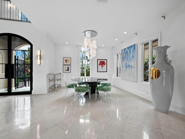 dining room with a wealth of natural light