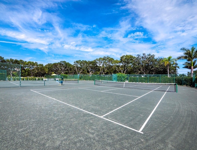 view of tennis court