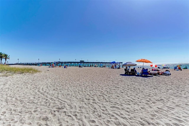 water view featuring a beach view