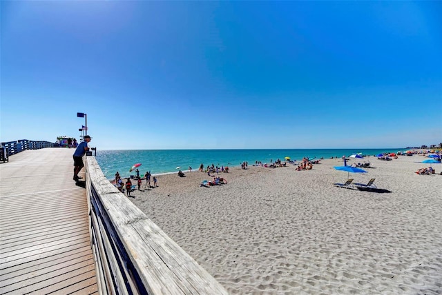 water view featuring a beach view