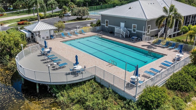 view of pool with a patio