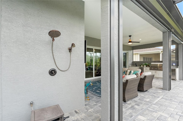 view of patio / terrace featuring a grill and area for grilling