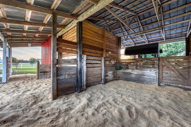 view of horse barn