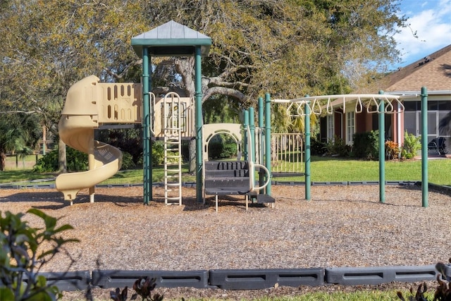 view of jungle gym