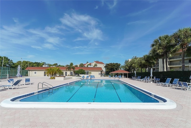 view of pool with a patio