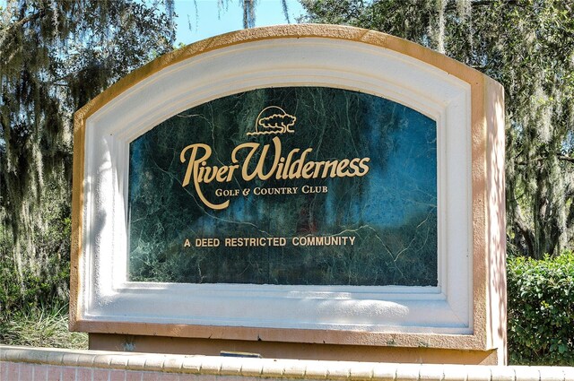 view of community sign