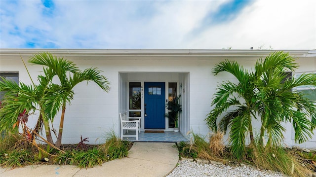 view of doorway to property