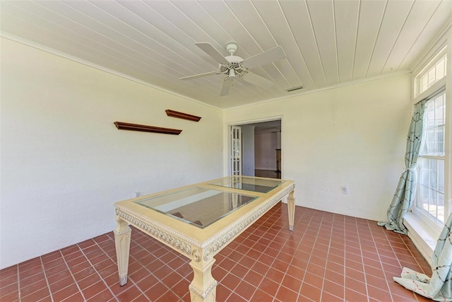 view of patio / terrace with ceiling fan