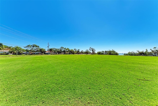 view of yard featuring a rural view