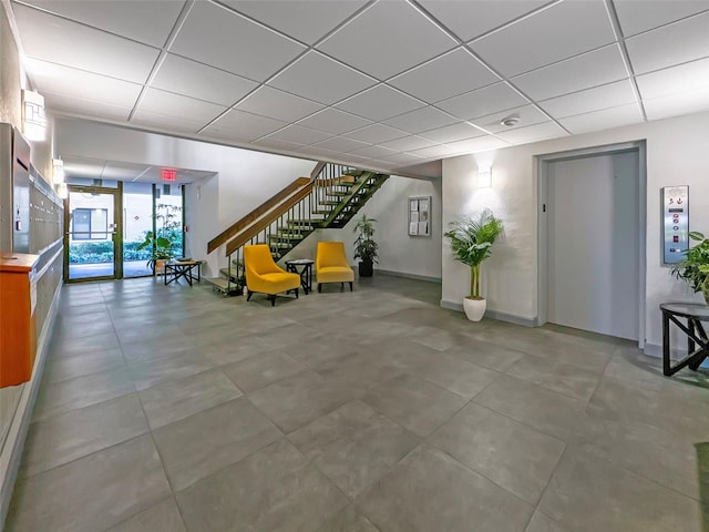 building lobby featuring stairs