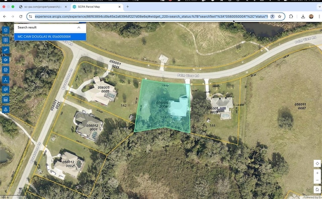 1496 Palm View Rd, Sarasota, FL 34240 - aerial view of property's location featuring property parcel outlined
