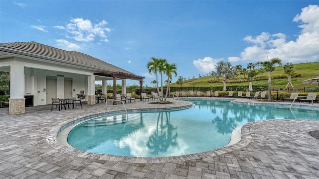 view of pool with a patio