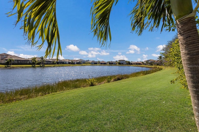 property view of water with a residential view