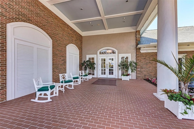 view of patio with french doors