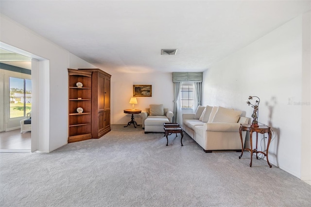 view of carpeted living room