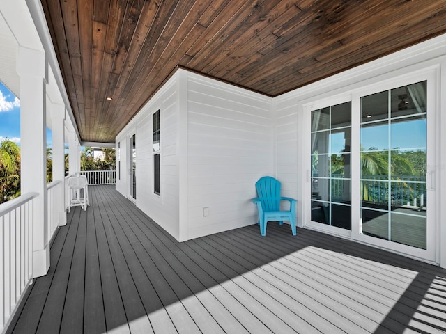 view of wooden terrace