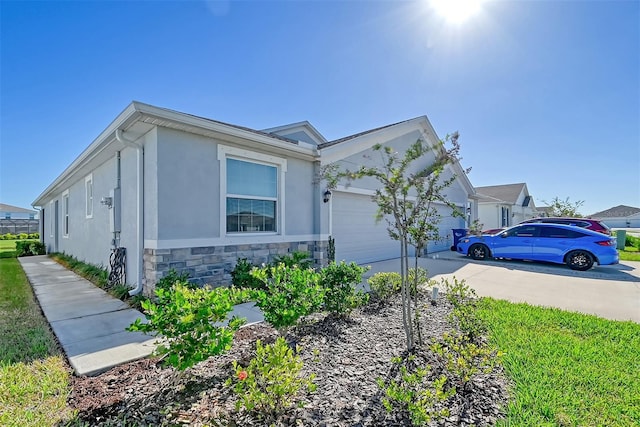 view of home's exterior with a garage