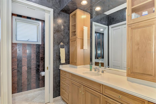 bathroom featuring vanity