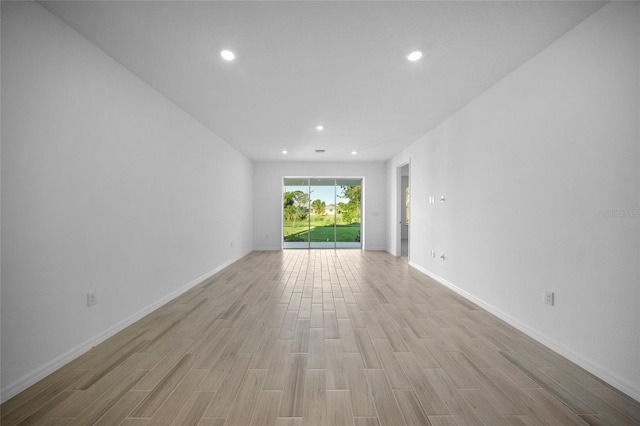 empty room featuring light hardwood / wood-style flooring