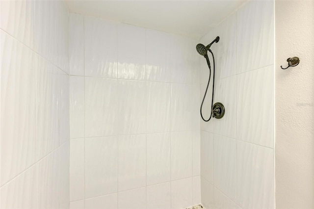 room details with a tile shower