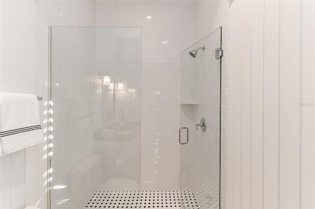 bathroom with an enclosed shower