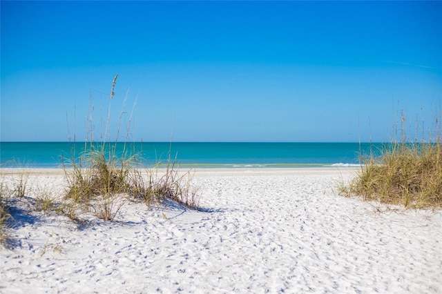 water view featuring a beach view