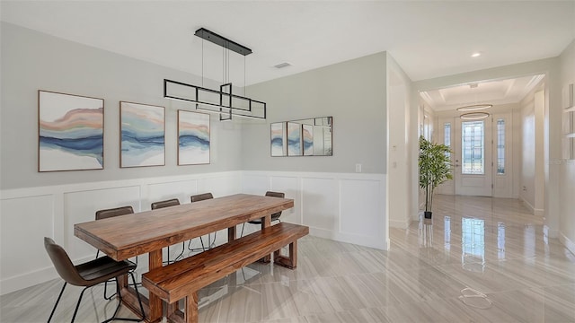 view of dining area