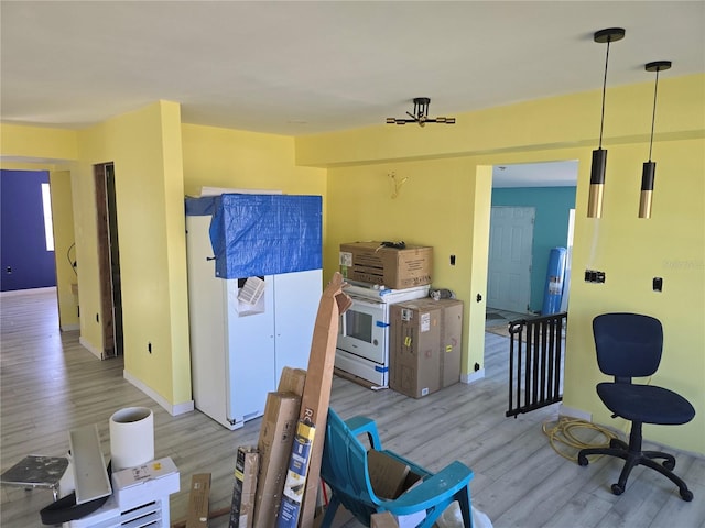 interior space featuring light hardwood / wood-style flooring