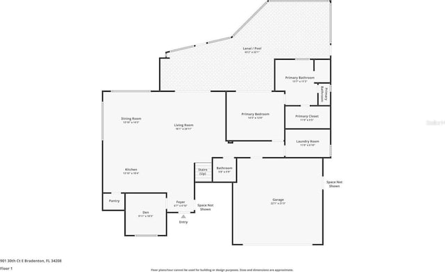 901 30th Ct E, Bradenton, FL 34208 - view of home floor plan